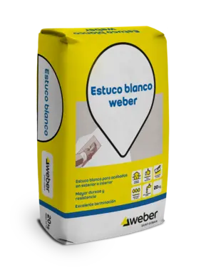 Estuco Blanco Saint Gobain Weber para acabados